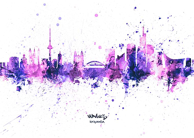 Vilnius Lithuania Skyline