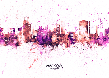 Ann Arbor Michigan Skyline