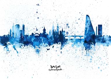 Basel Switzerland Skyline