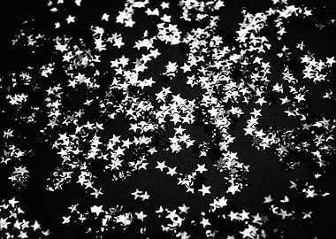 Black Glitter Stars 1