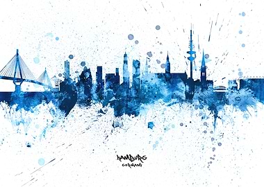 Hamburg Germany Skyline