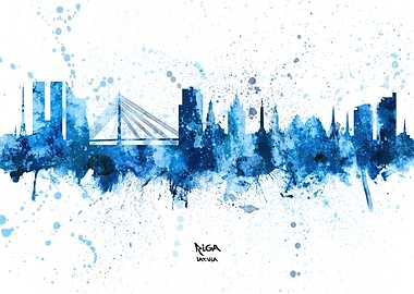 Riga Latvia Skyline