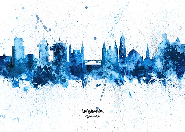 Ljubljana Slovenia Skyline