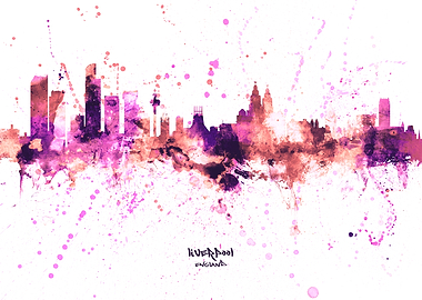 Liverpool England Skyline