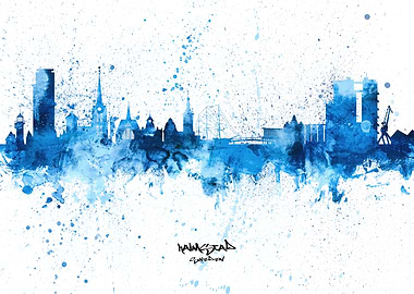 Halmstad Sweden Skyline