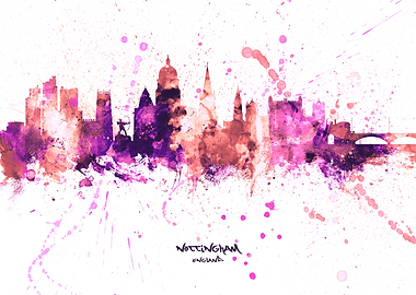 Nottingham England Skyline