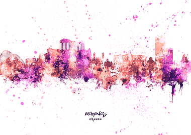 Athens Greece Skyline