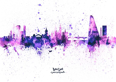 Basel Switzerland Skyline