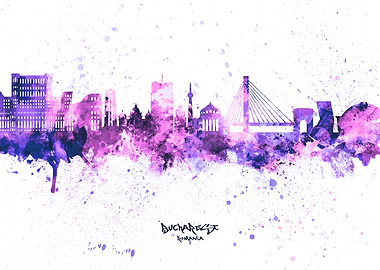 Bucharest Romania Skyline