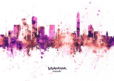 Birmingham England Skyline