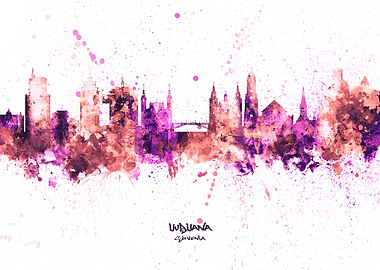 Ljubljana Slovenia Skyline