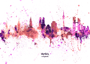 Munich Germany Skyline