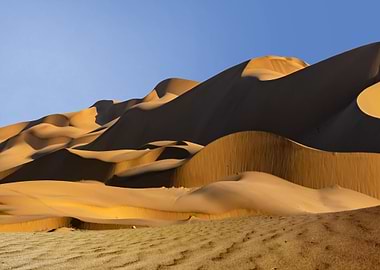 wind shaped sand dunes