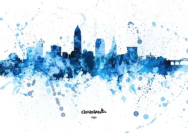 Cleveland Ohio Skyline