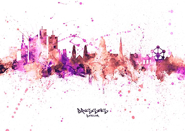 Brussels Belgium Skyline