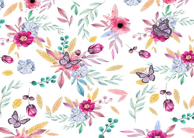 pink floral pattern