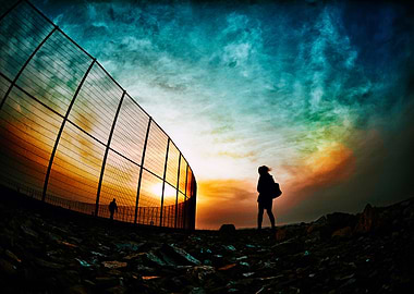 Girl caught in a storm of