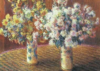Two Vases with Chrysanthem