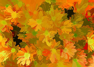 abstract daisy in bloom