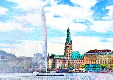 Fountain on Binnenalster