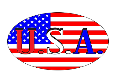 USA Isolated Rugby Ball