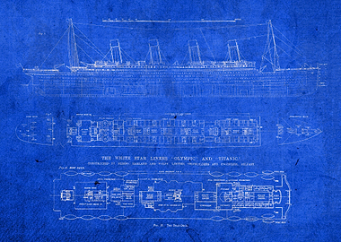 Vintage Titanic Blueprints