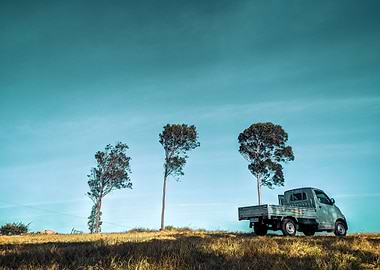 Landscape Teal Brown