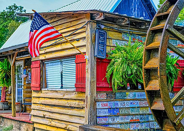 Flag Tags and Water Wheel