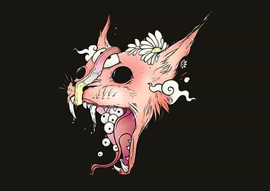 Colorful Cat Art And Eyes