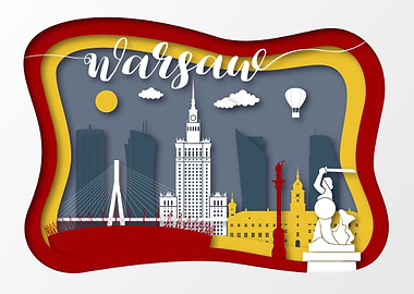 Warsaw Poland Skyline