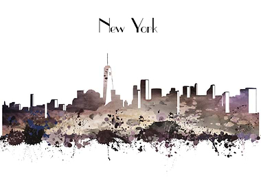 New York Skyline At Night