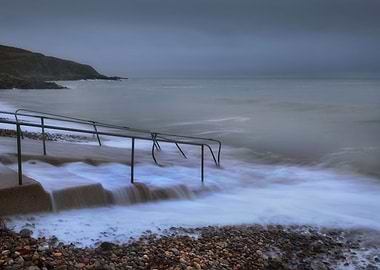 A grey morning at Langland
