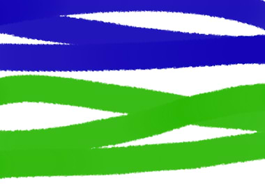 blue green white