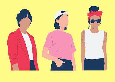 fashionable cool women