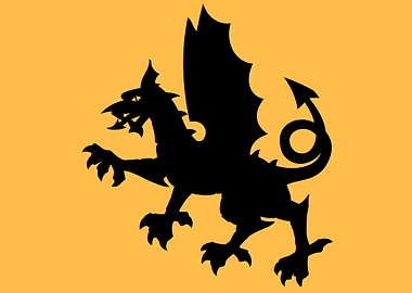 angry dragon towards prey