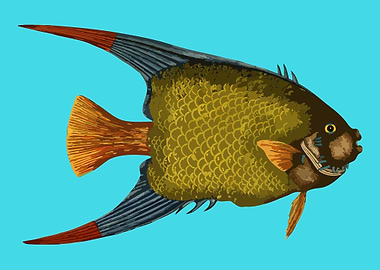 aquatic animal fish art