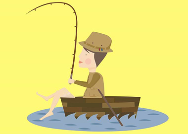 man fishing in sea