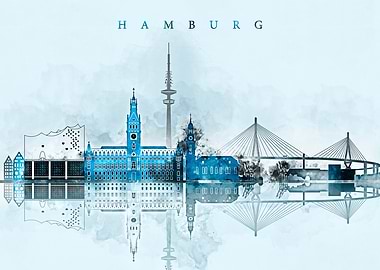 Hamburg Germany Skyline