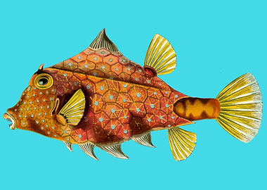 aquatic animal fish art