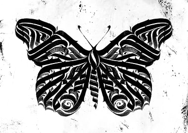 Butterfly calligraphy