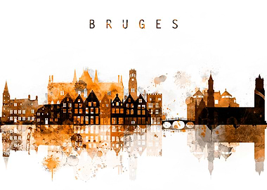Bruges Belgium Skyline