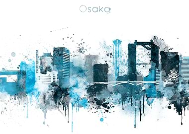 Osaka Japan Skyline
