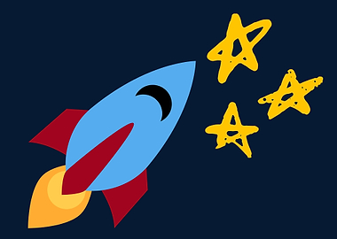 rocket launch in the space