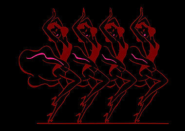 art of a dancing women