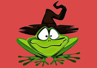 funny and cute frog art