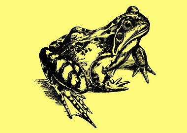 funny and cute frog art