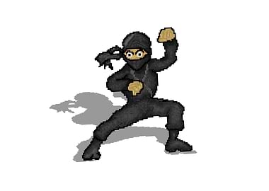 Pixel Art Ninja Character