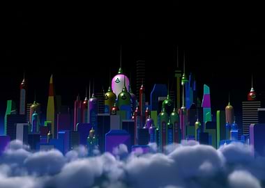 Sickle Moon City Night