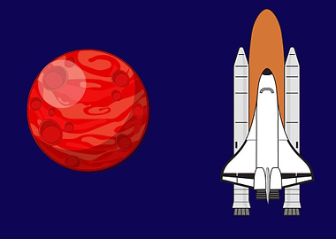 rocket launch in the space