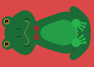 funny and cute frog art